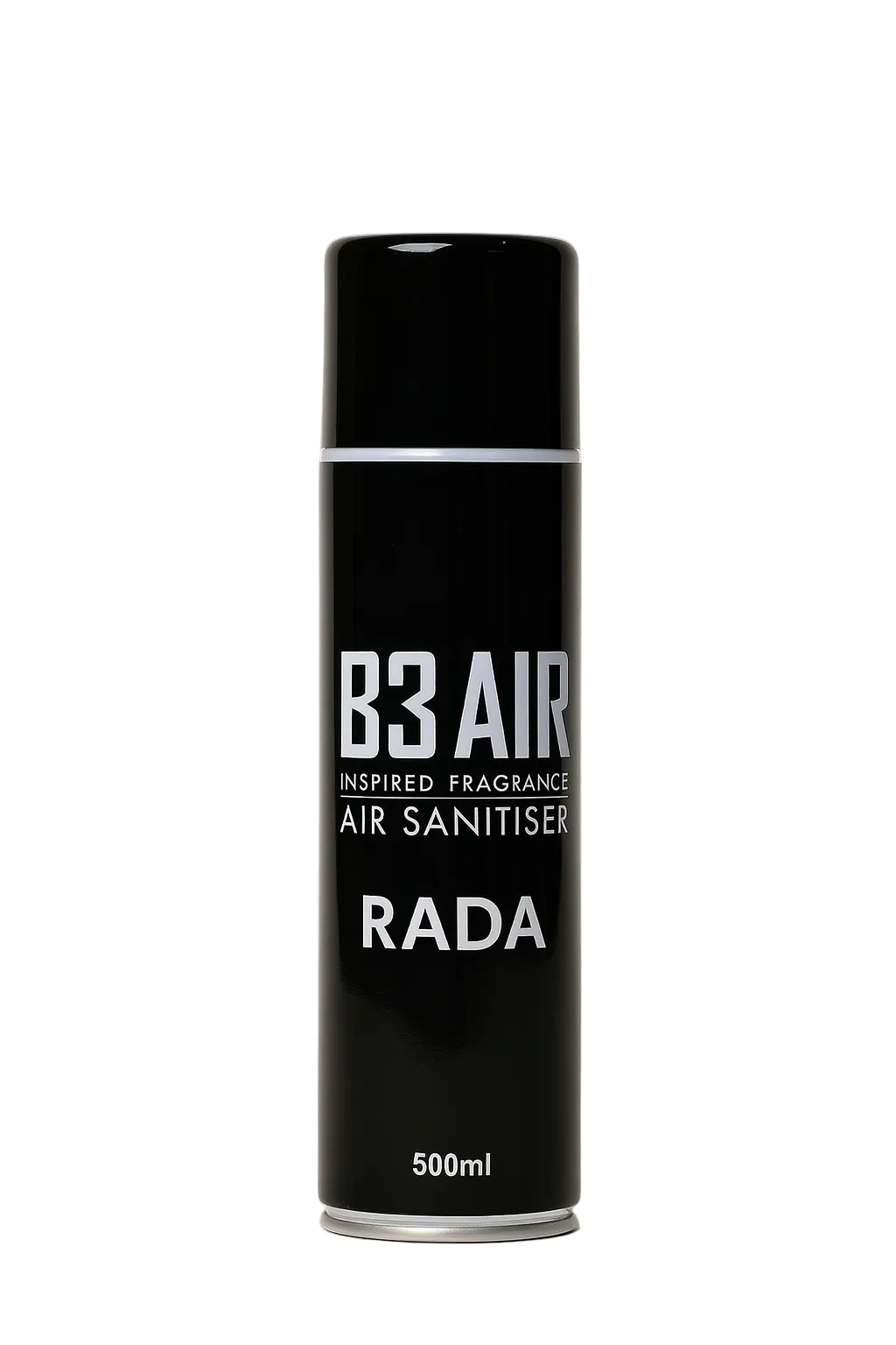 Rada car air freshener spray by B3 AIR, 500ml black can